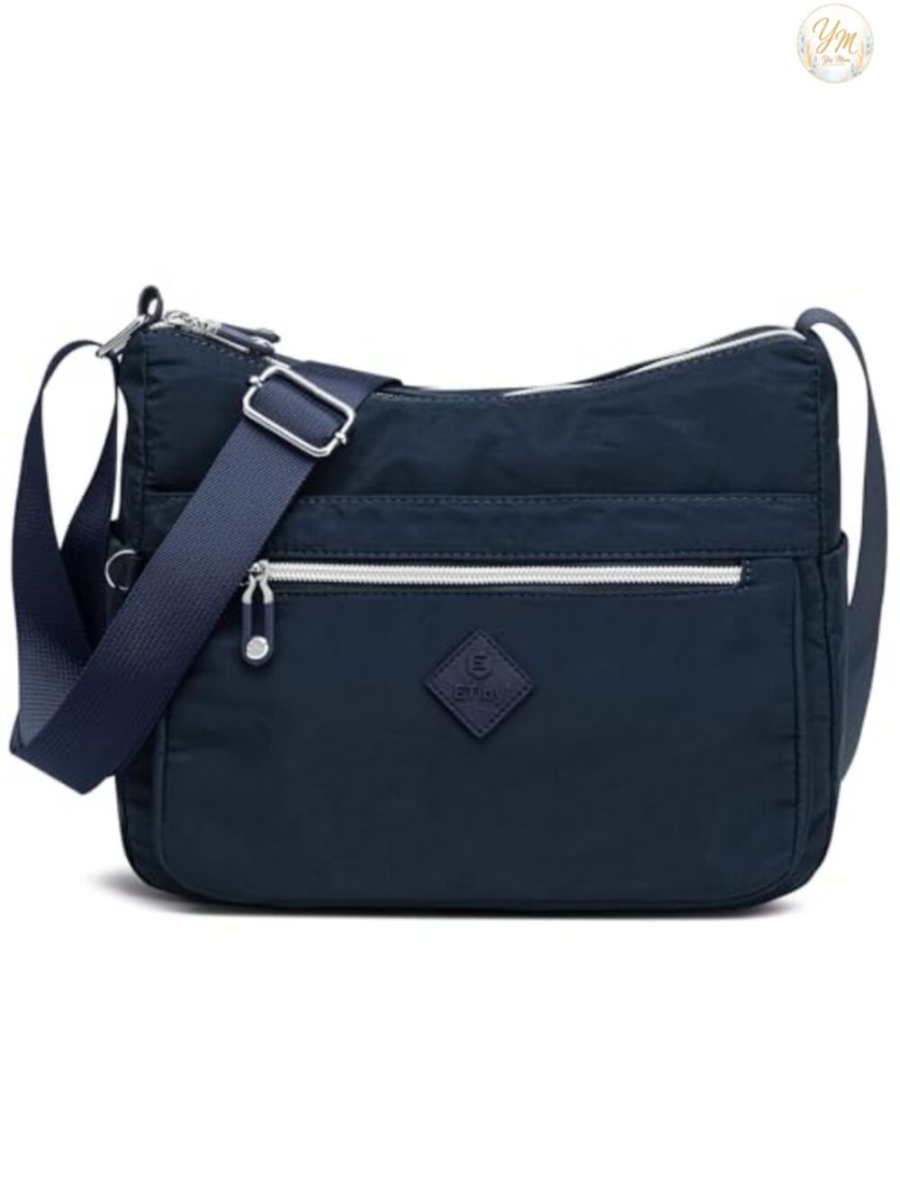 Large Crossbody Bag Polyester Waterproof Multiple Zipper Pockets Travel